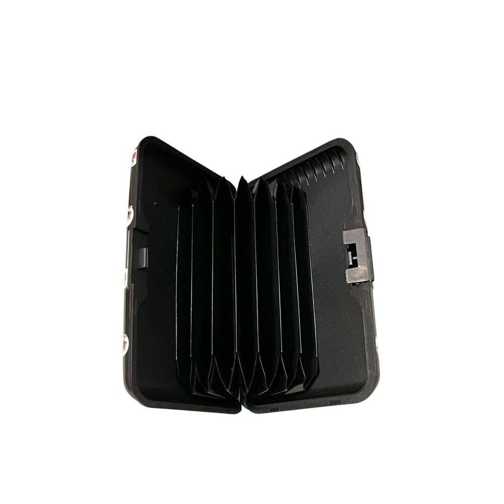 Isaac Mizrahi New York RFID Card Holder Used Black Floral - Picture 5 of 14